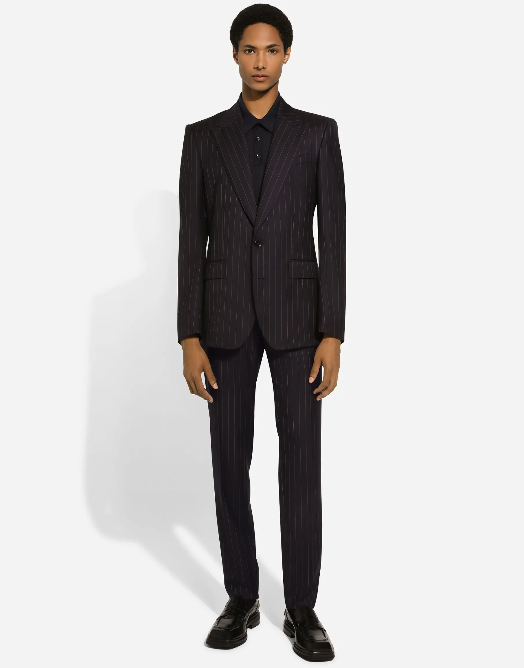 Single-breasted pinstripe wool Sicilia-fit jacket