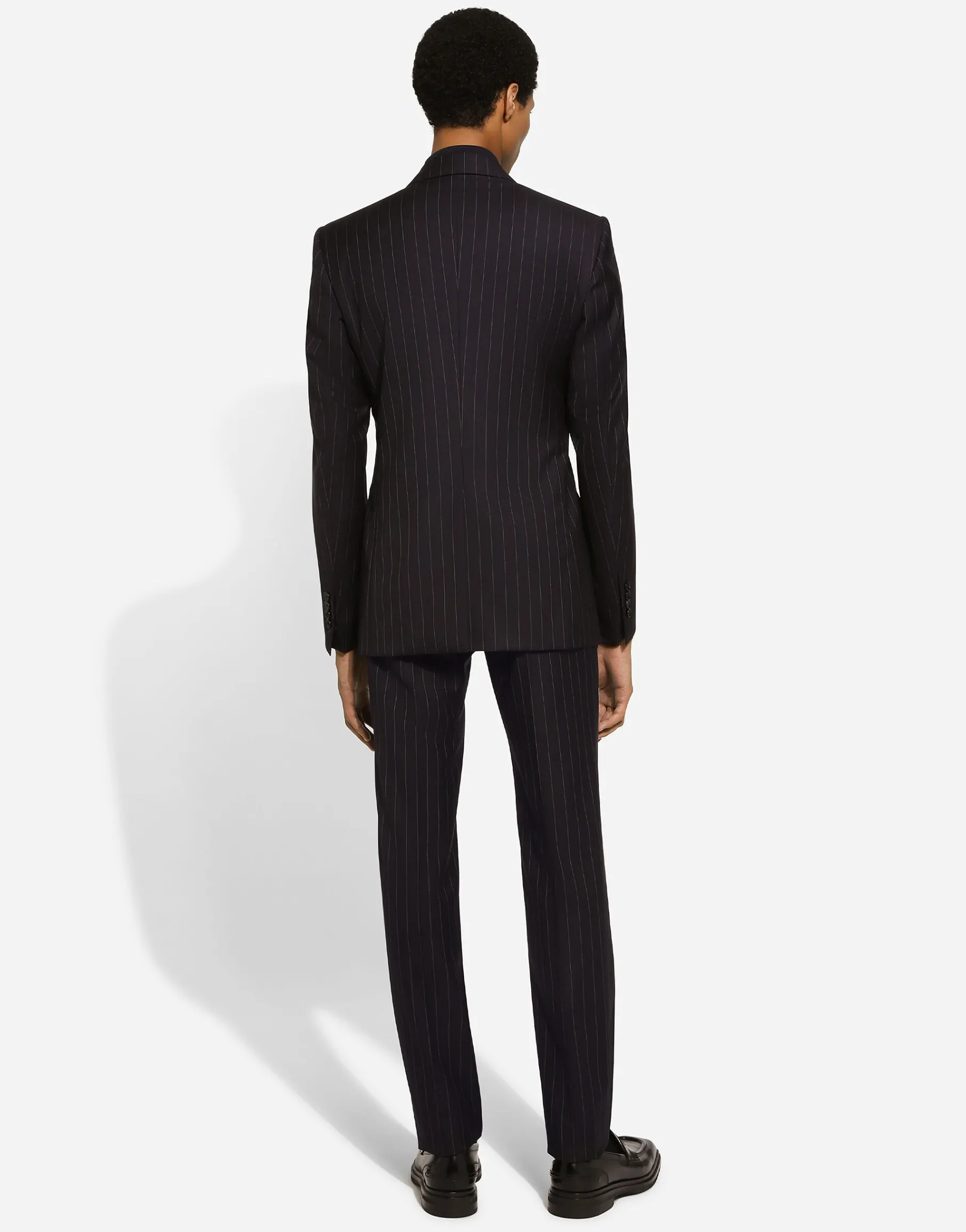 Single-breasted pinstripe wool Sicilia-fit jacket