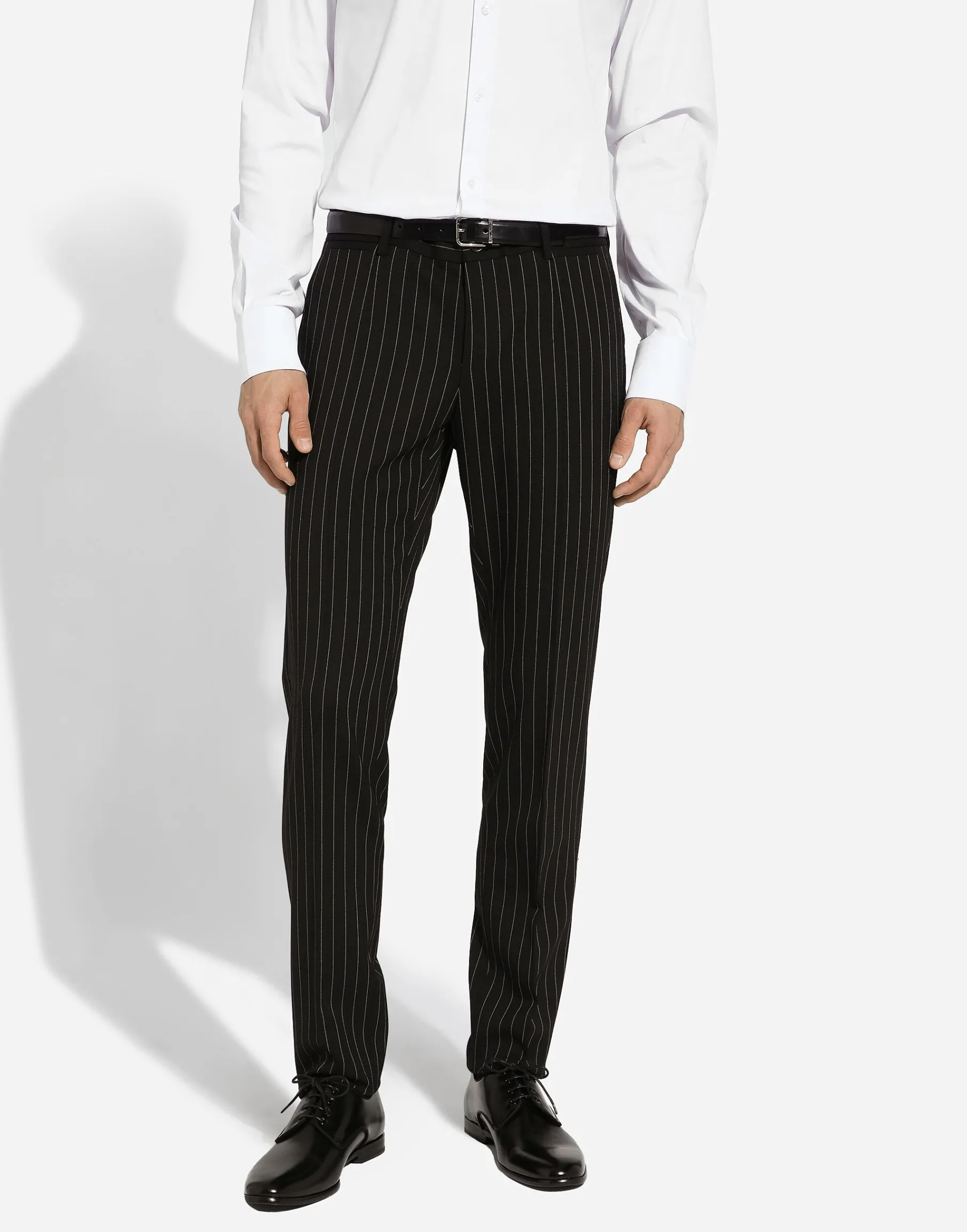 Single-breasted pinstripe stretch wool Sicily-fit suit