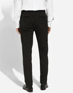Single-breasted pinstripe stretch wool Sicily-fit suit
