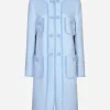 Single-breasted raschel tweed coat