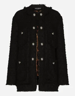 Single-breasted rush-stitch jacket