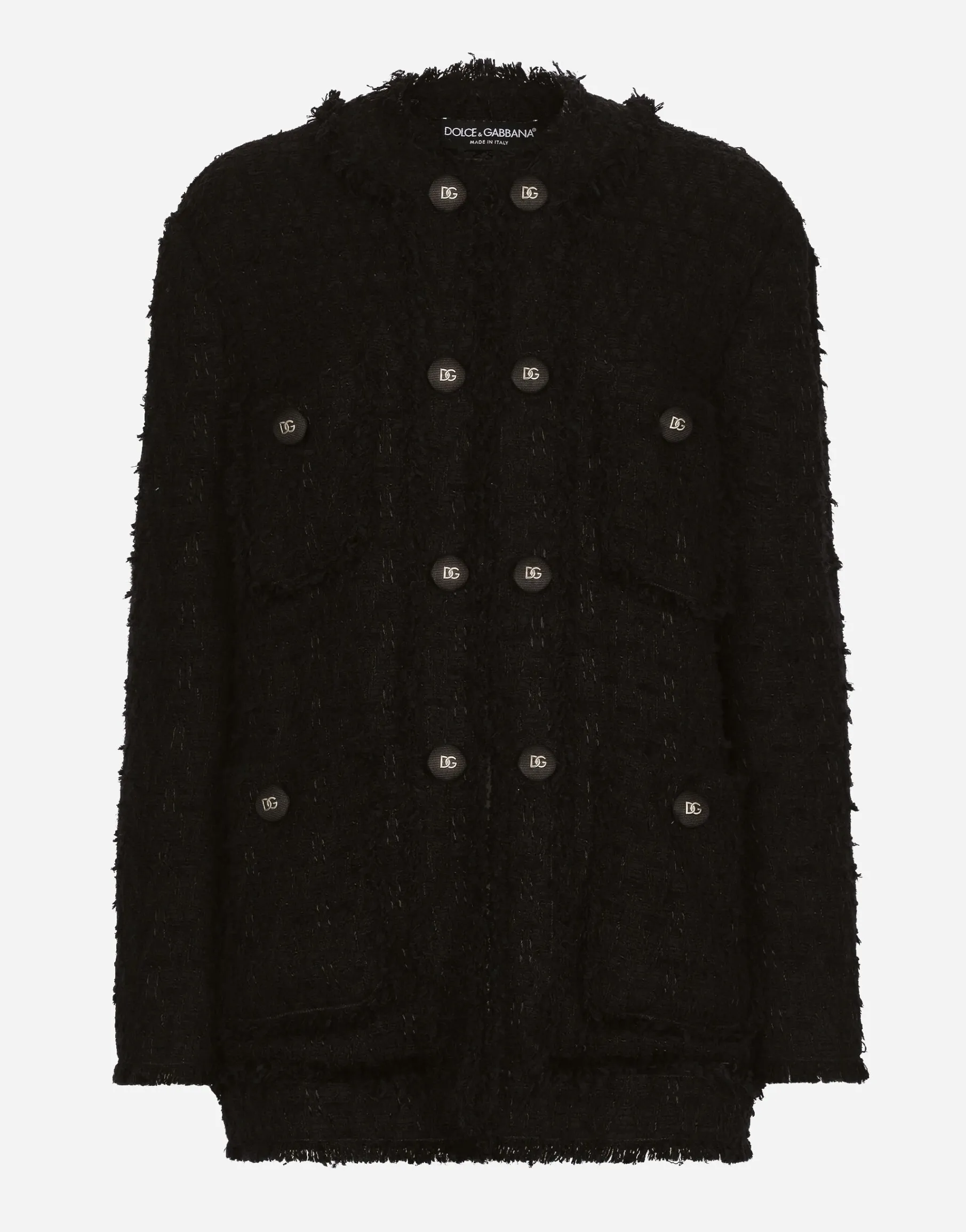 Single-breasted rush-stitch jacket