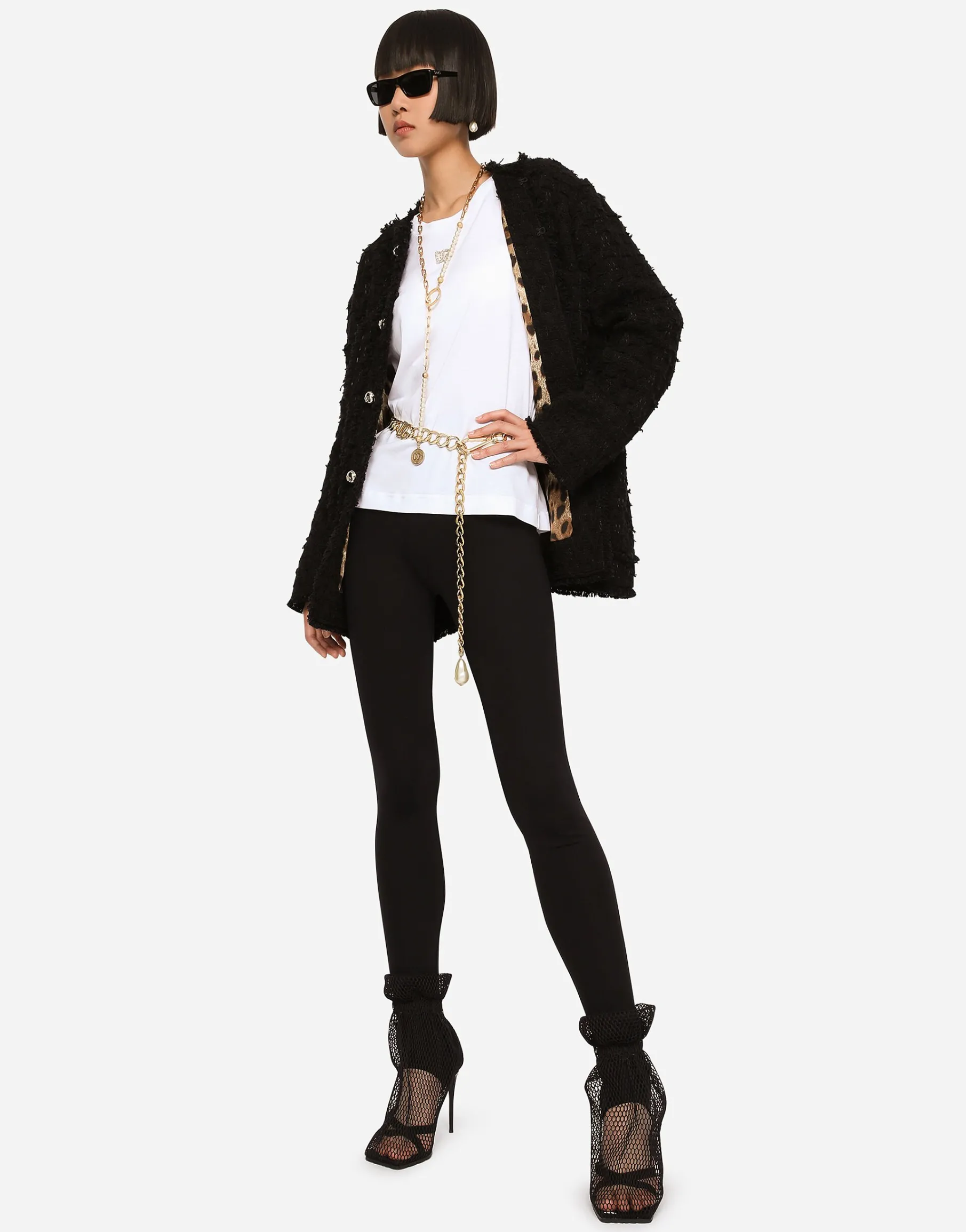 Single-breasted rush-stitch jacket