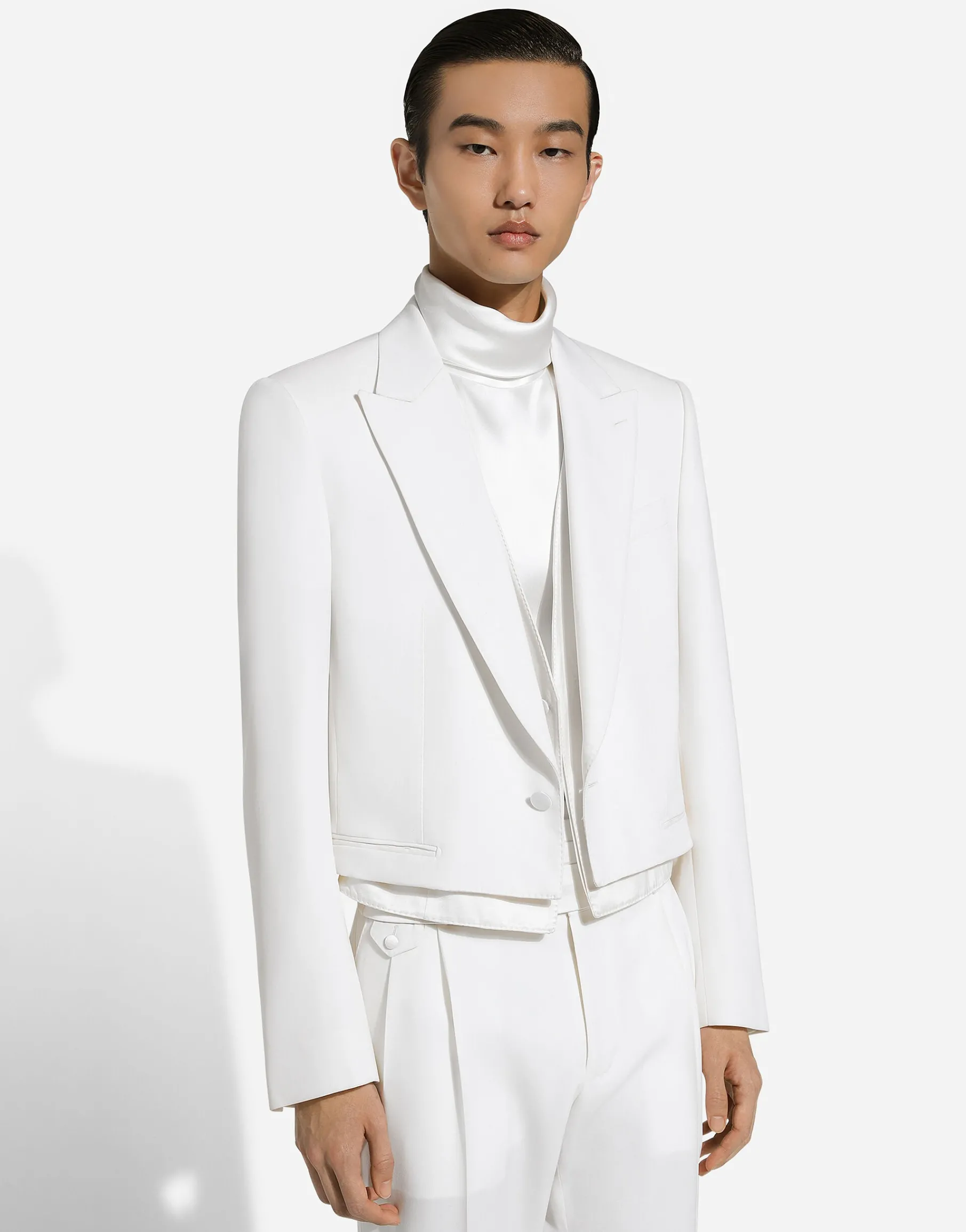 Single-breasted Sicilia-fit jacket with faux vest