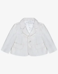 Single-breasted silk shantung jacket