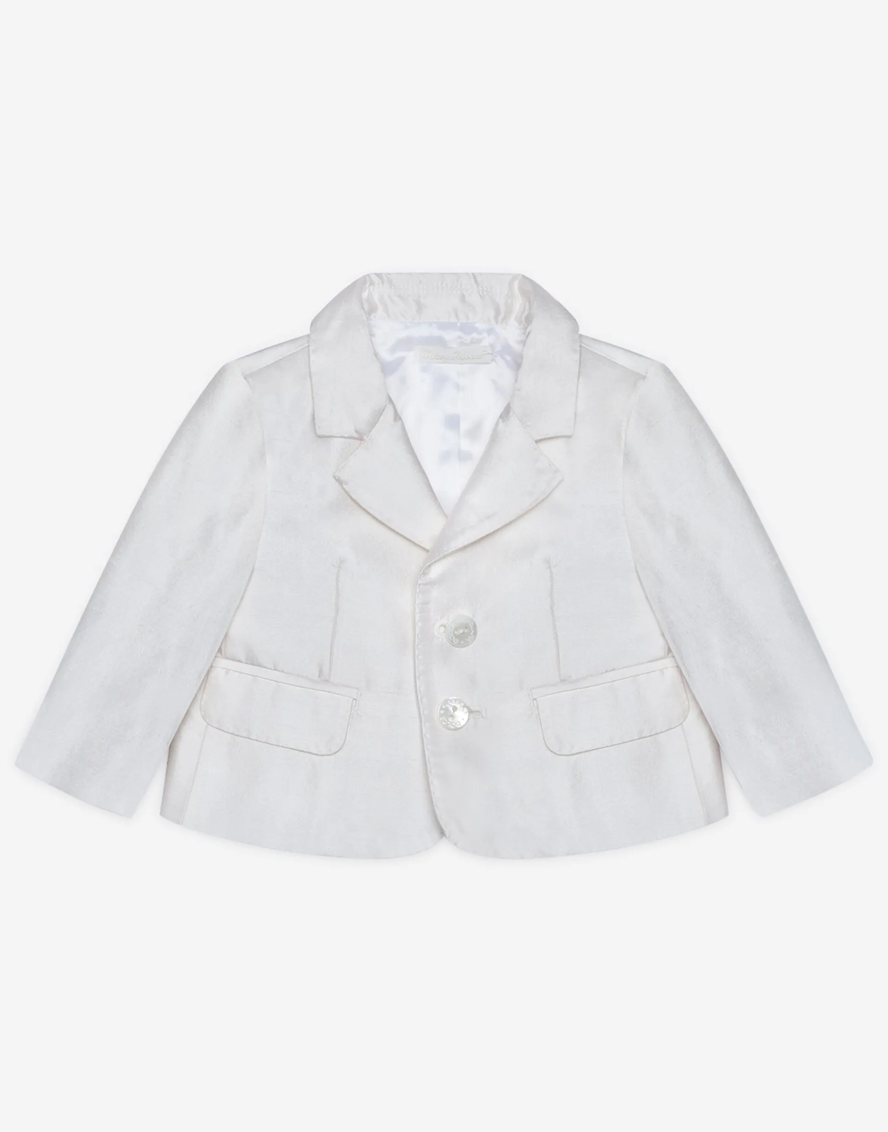 Single-breasted silk shantung jacket