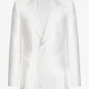 Single-breasted silk shantung Sicilia-fit jacket