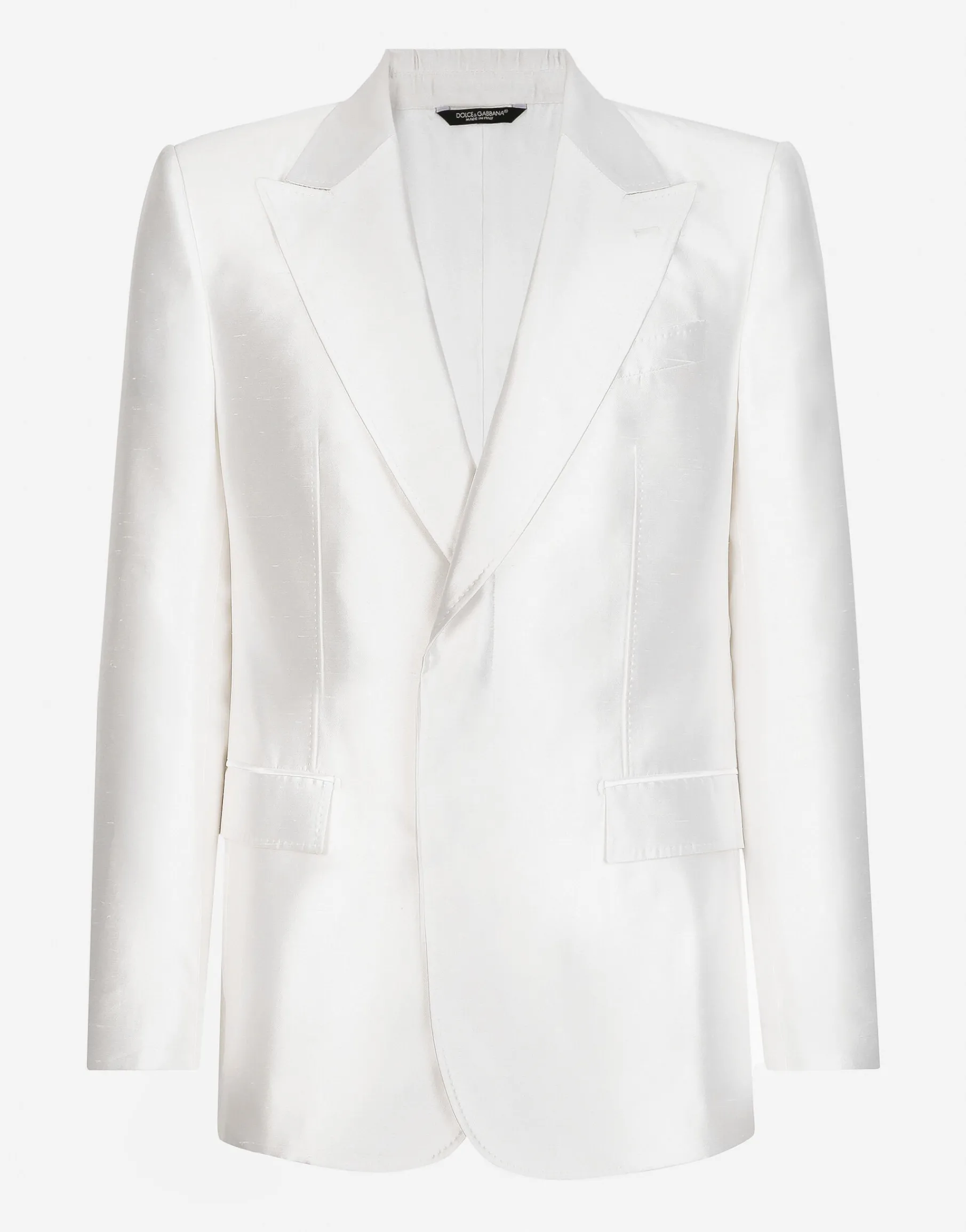 Single-breasted silk shantung Sicilia-fit jacket