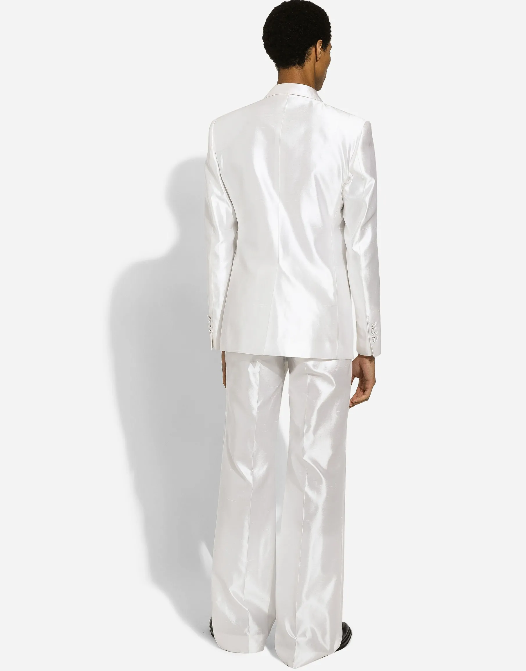 Single-breasted silk shantung Sicilia-fit jacket
