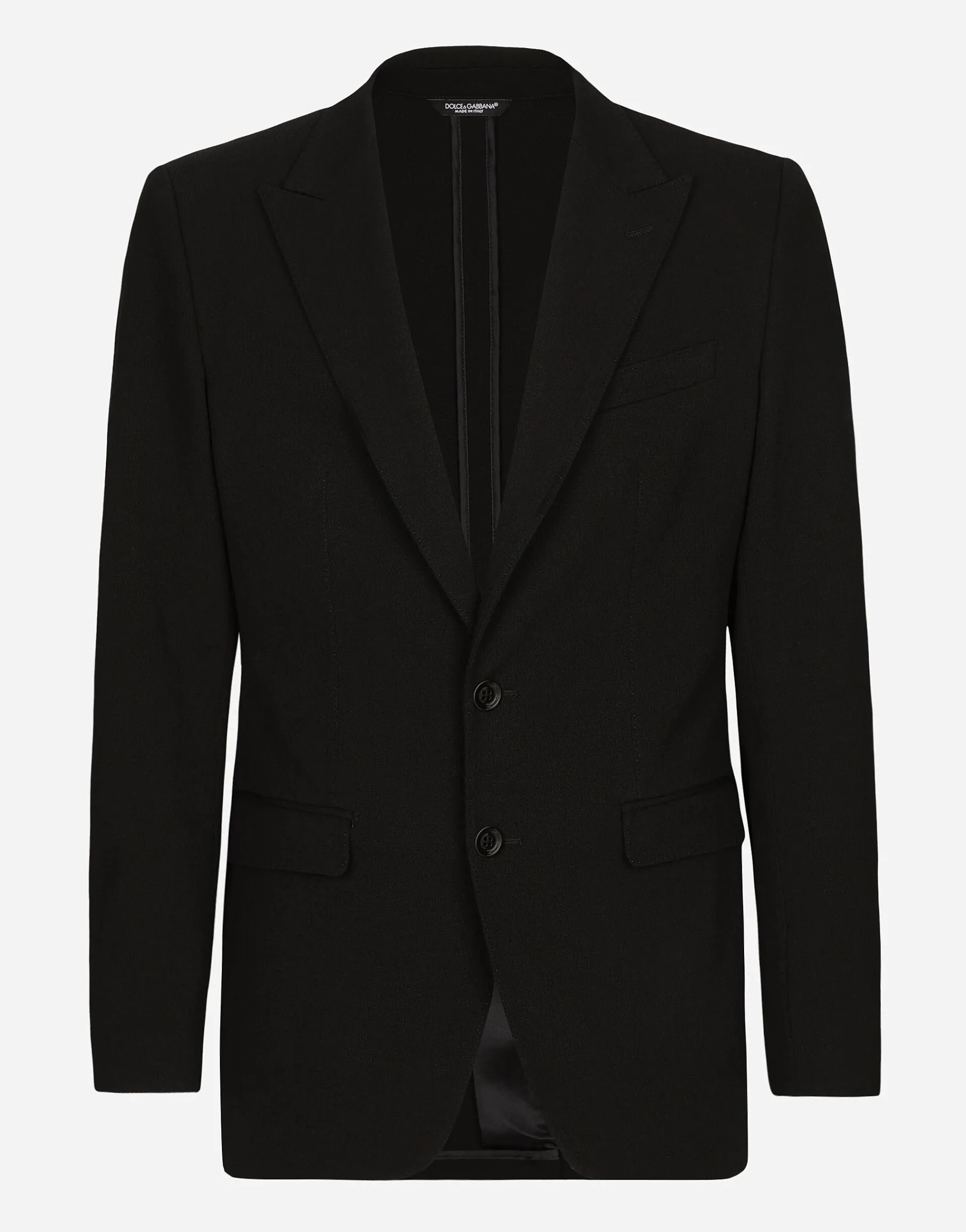 Single-breasted stretch cotton Taormina-fit jacket
