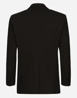 Single-breasted stretch cotton Taormina-fit jacket