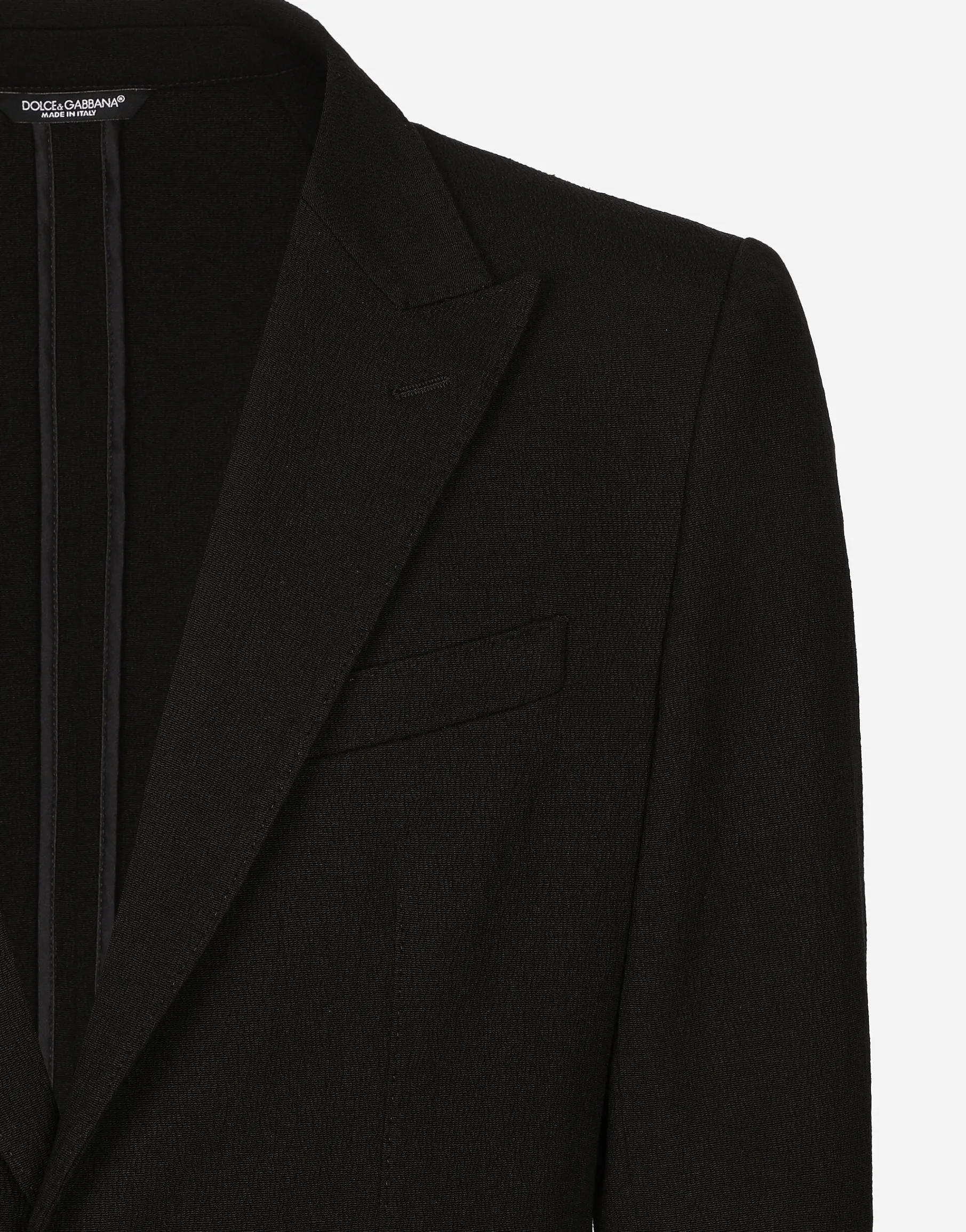 Single-breasted stretch cotton Taormina-fit jacket