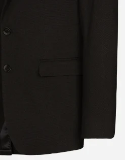 Single-breasted stretch cotton Taormina-fit jacket