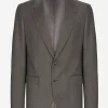 Single-breasted stretch flannel Sicilia-fit jacket