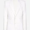 Single-breasted stretch wool Sicilia-fit jacket