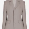 Single-breasted stretch wool Dolce-fit jacket