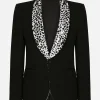 Single-breasted stretch wool Sicilia-fit tuxedo jacket
