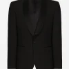 Single-breasted stretch wool Sicilia-fit tuxedo jacket