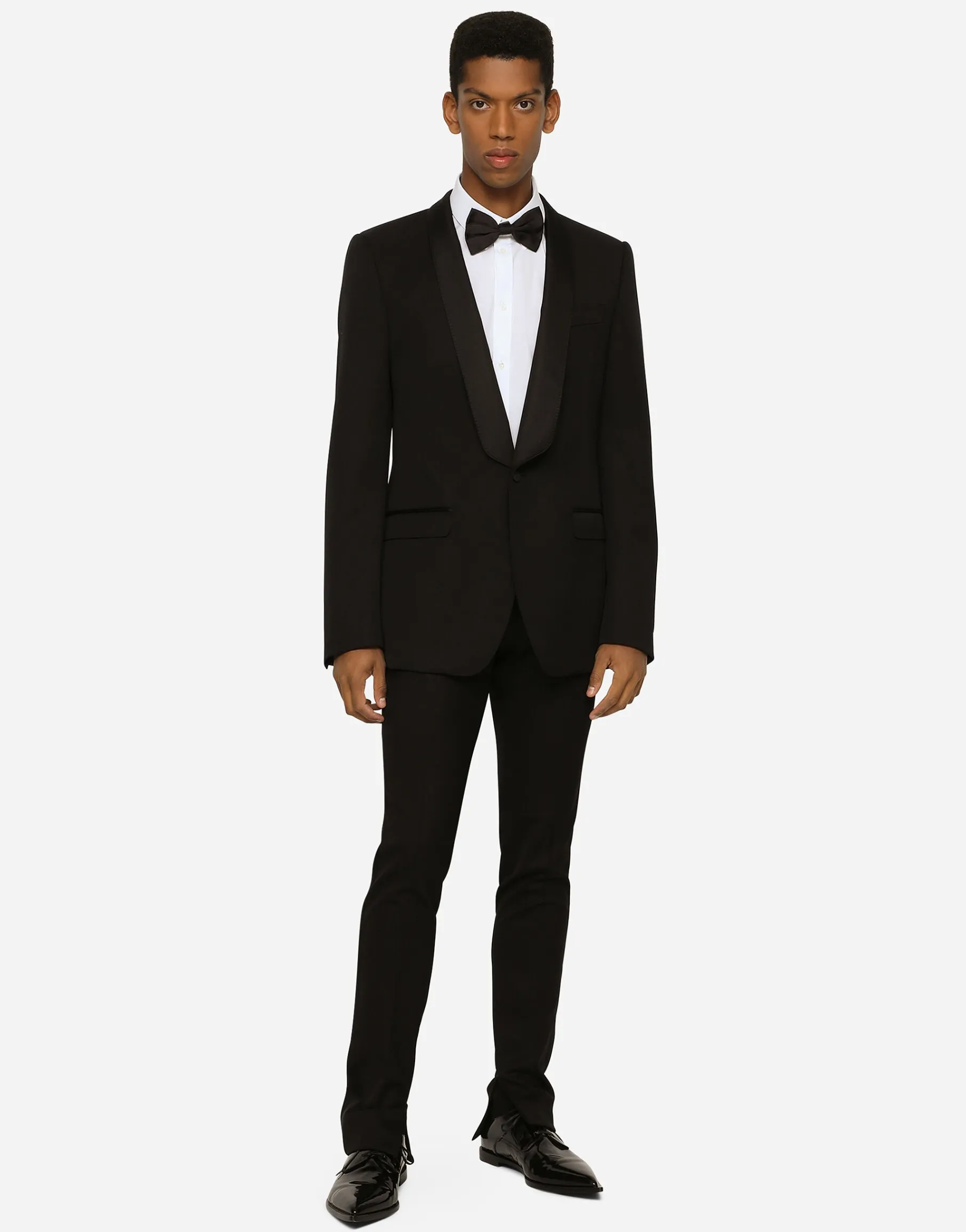 Single-breasted stretch wool Sicilia-fit tuxedo jacket