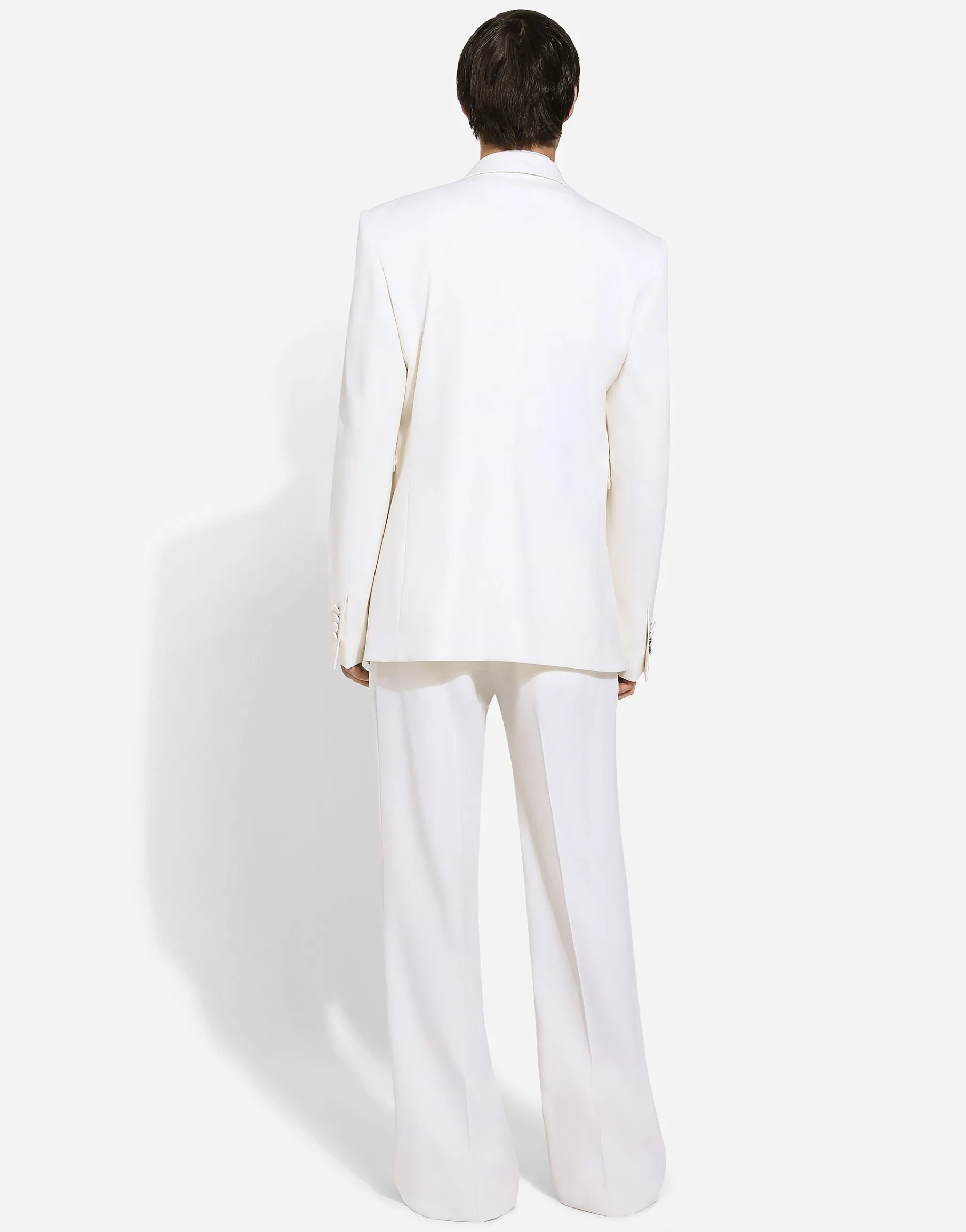Single-breasted stretch wool Sicilia-fit jacket