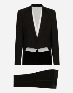 Single-breasted tuxedo suit