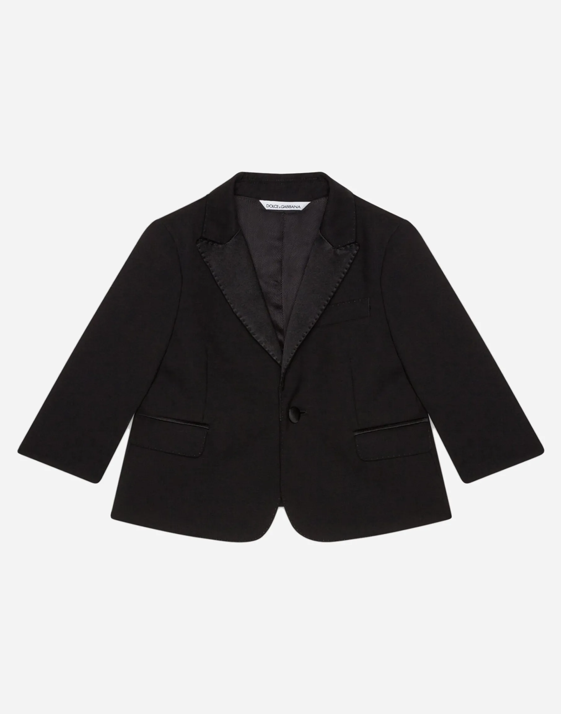 Single-breasted tuxedo suit in stretch wool