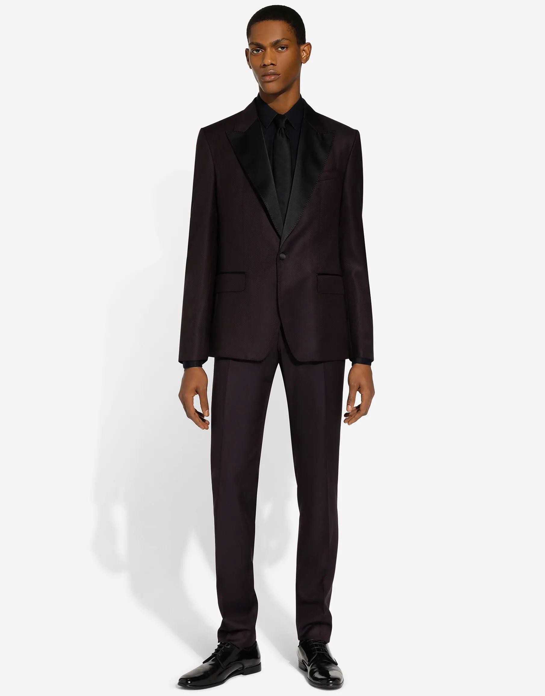 Single-breasted tuxedo suit