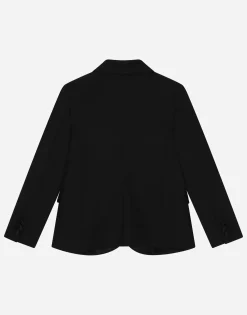 Single-breasted tuxedo suit in stretch wool