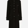 Single-breasted tweed coat