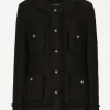 Single-breasted tweed jacket