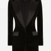 Single-breasted velvet Turlington tuxedo jacket