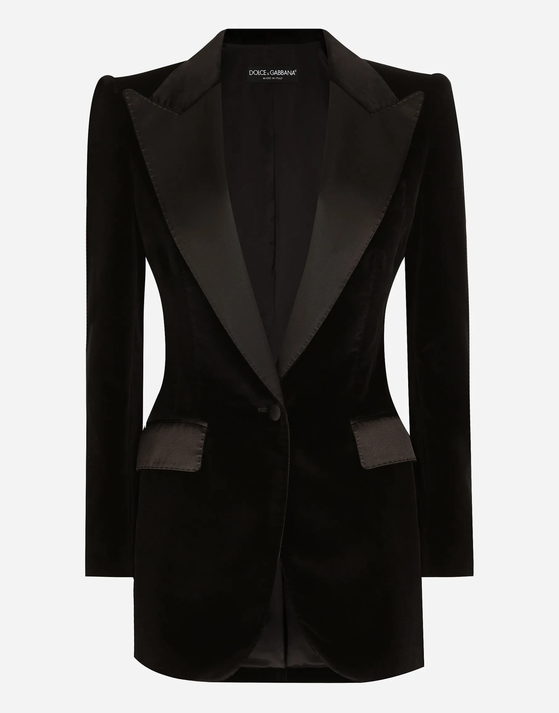 Single-breasted velvet Turlington tuxedo jacket