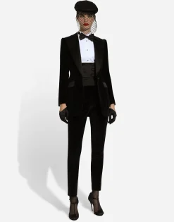 Single-breasted velvet Turlington tuxedo jacket