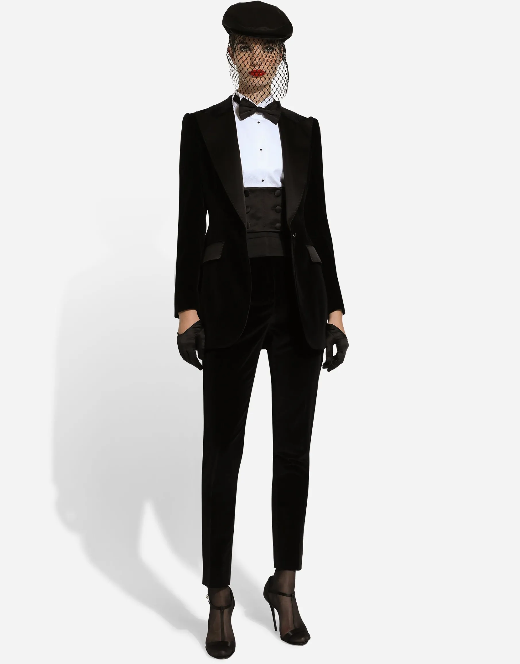 Single-breasted velvet Turlington tuxedo jacket