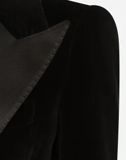 Single-breasted velvet Turlington tuxedo jacket