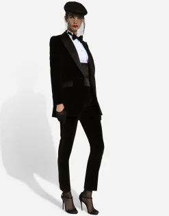 Single-breasted velvet Turlington tuxedo jacket