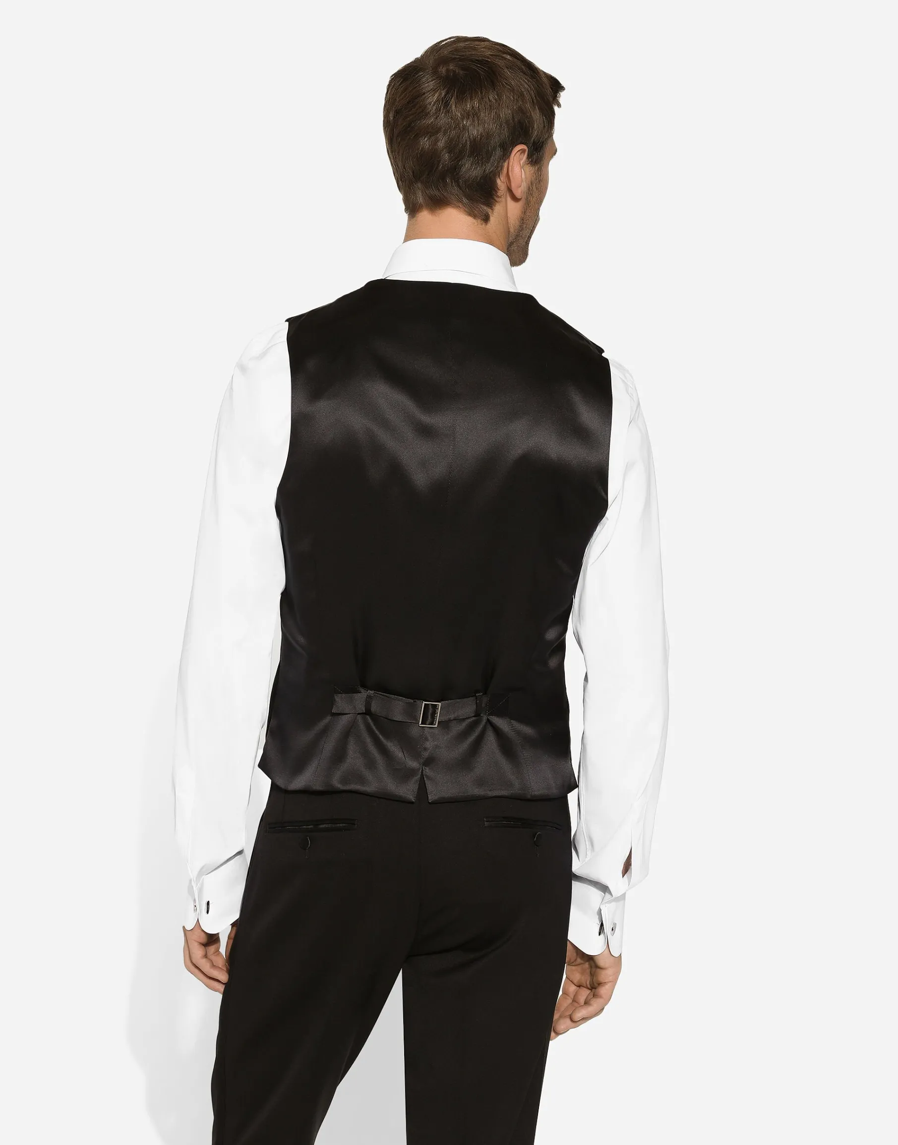 Single-breasted velvet vest