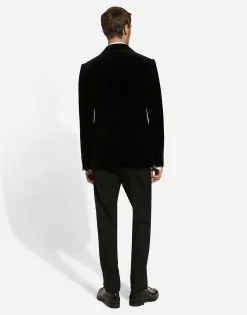 Single-breasted velvet vest