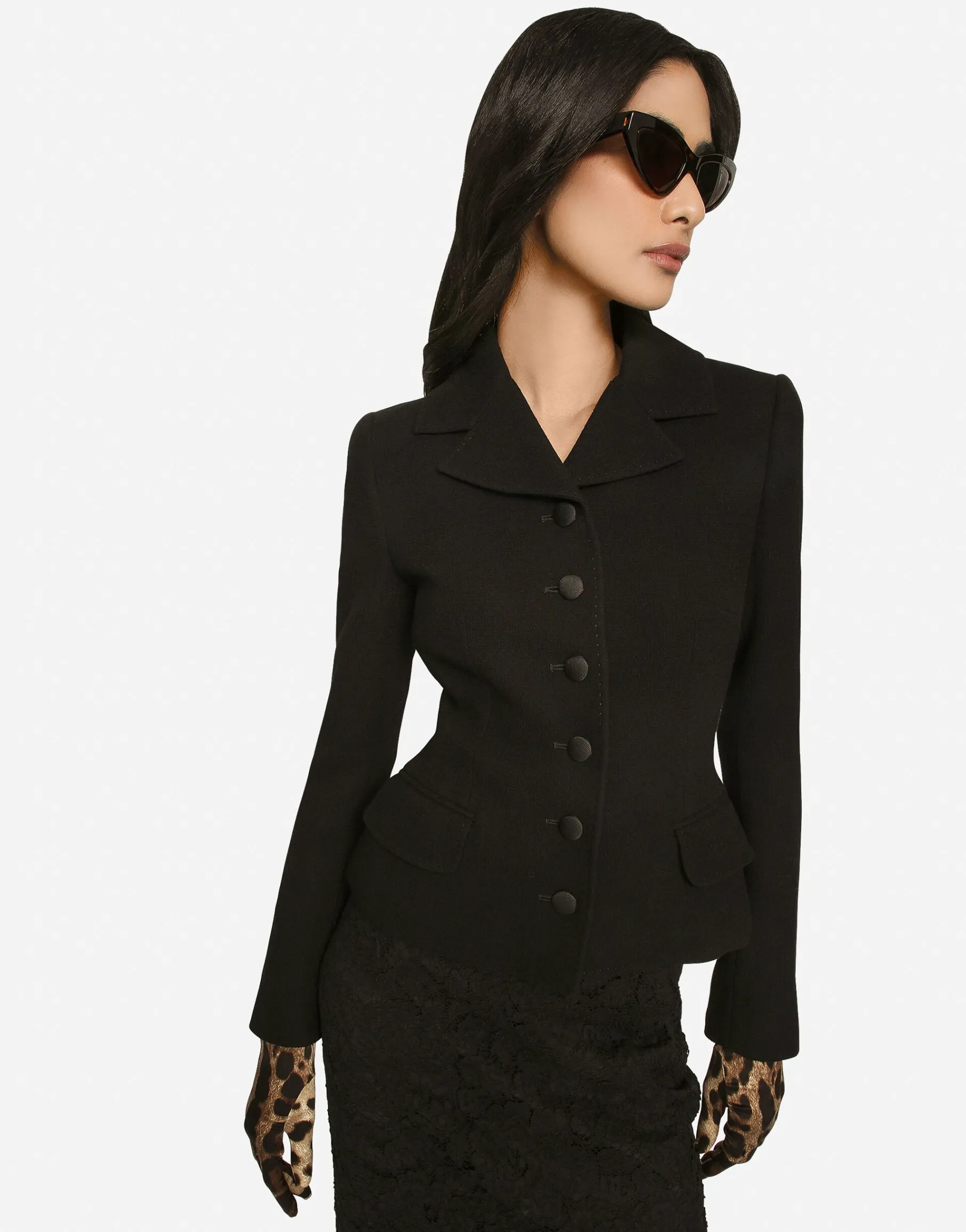 Single-breasted virgin wool jacket