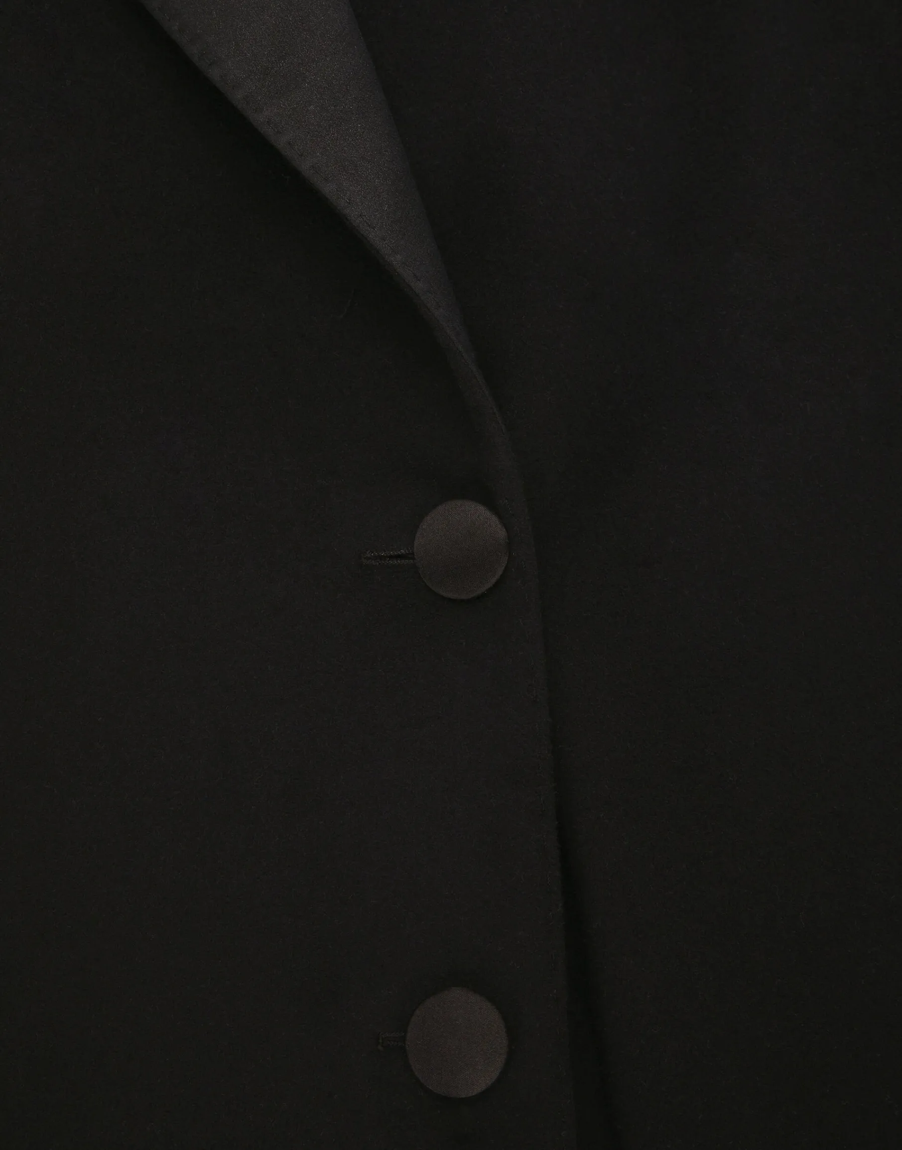 Single-breasted wool and cashmere cape