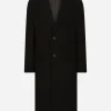 Single-breasted wool coat