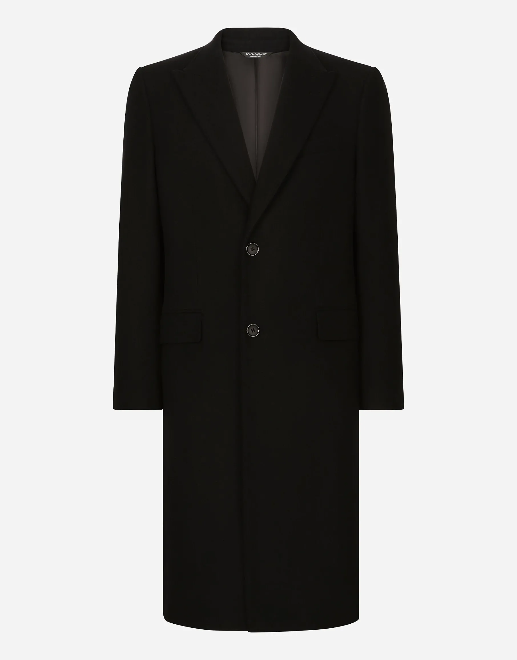 Single-breasted wool coat