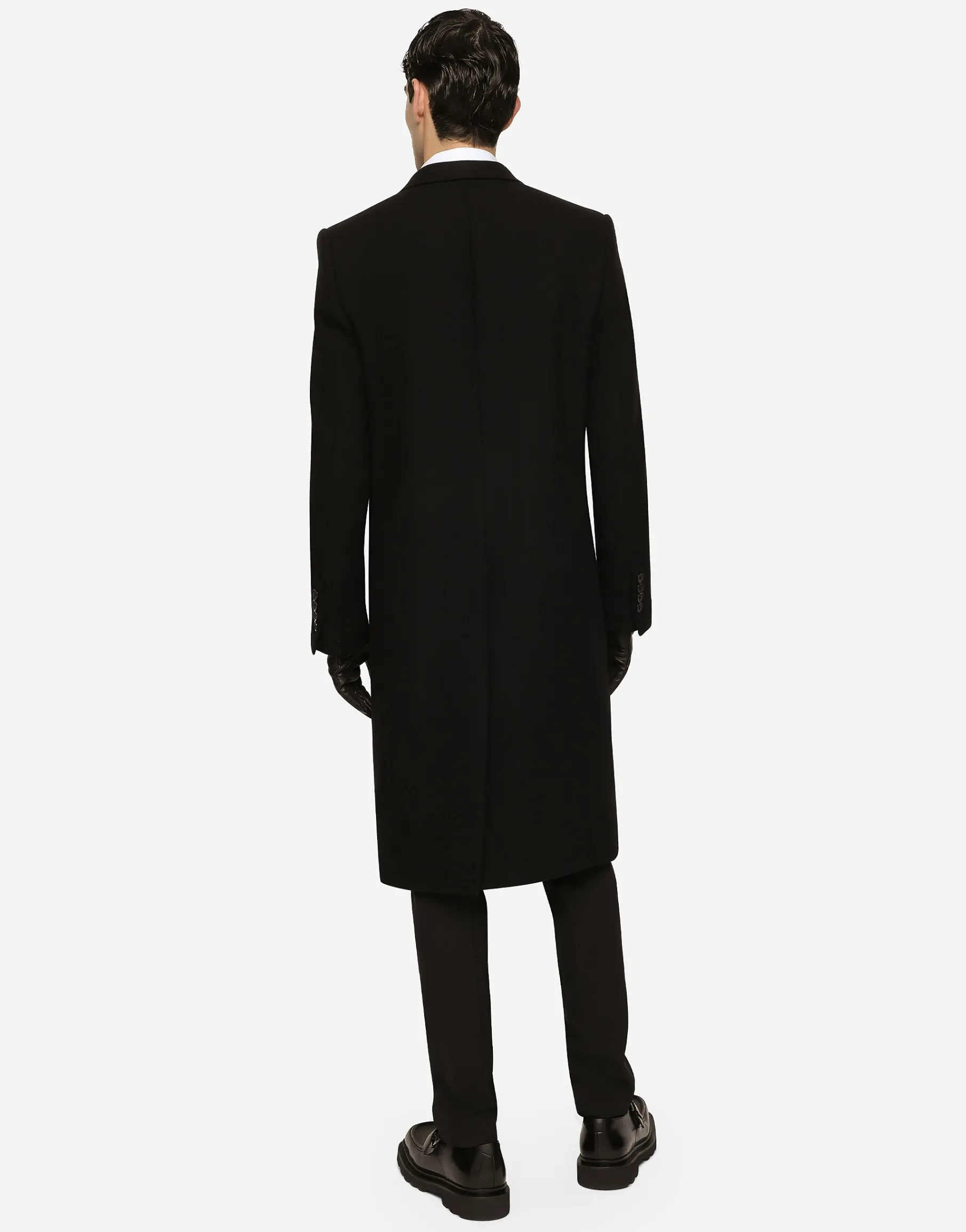 Single-breasted wool coat