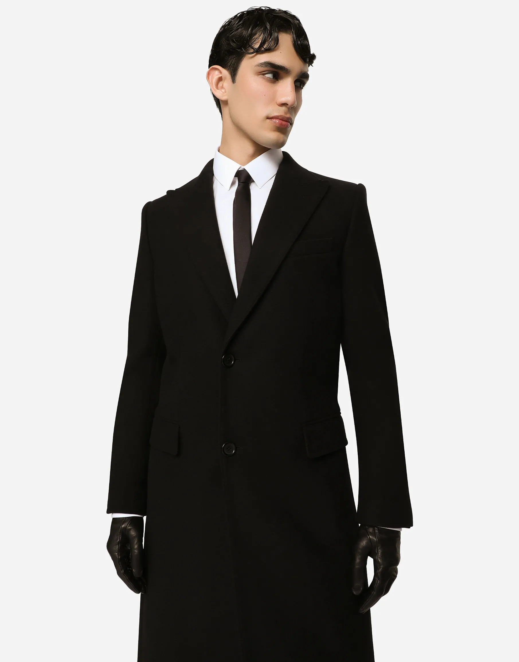 Single-breasted wool coat