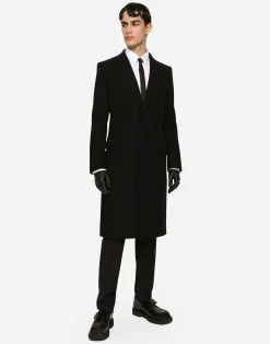 Single-breasted wool coat