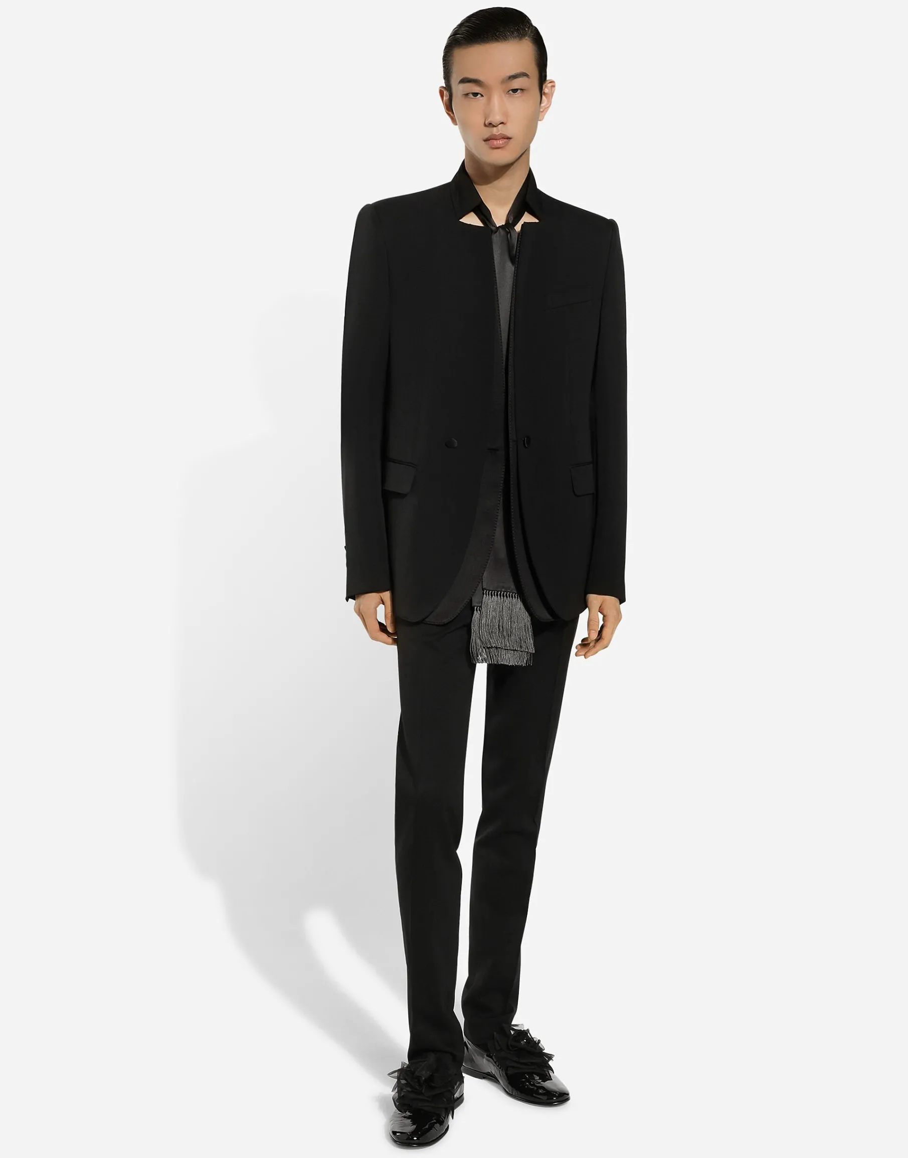 Single-breasted wool jacket