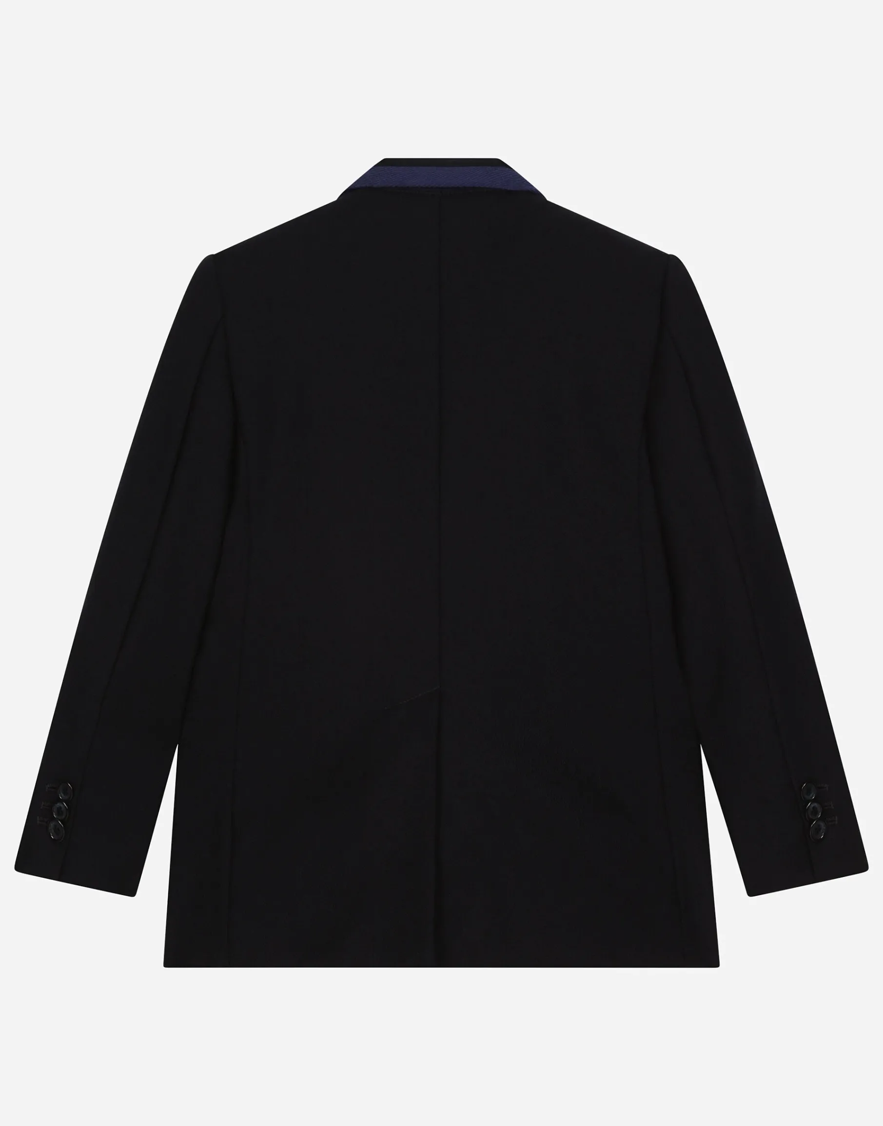 Single-breasted wool jacket with contrasting trim and DG logo