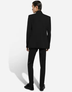 Single-breasted wool jacket