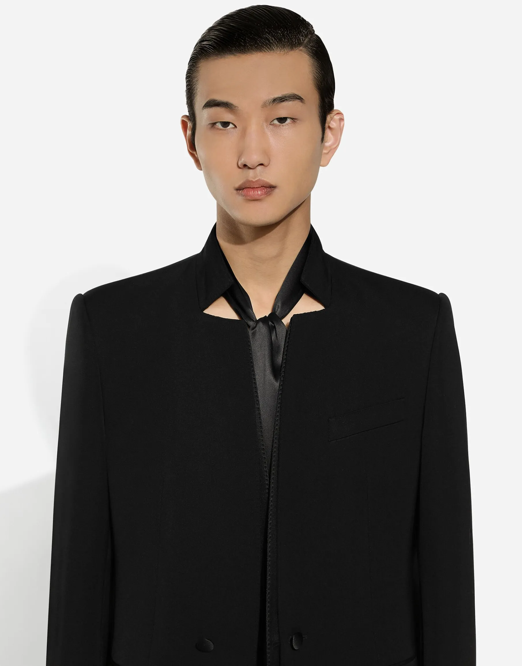 Single-breasted wool jacket